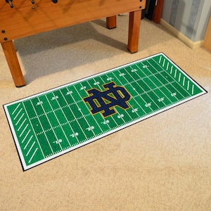 NCAA Notre Dame 2.5 ft. x 6 ft. Football Field Runner Rug
