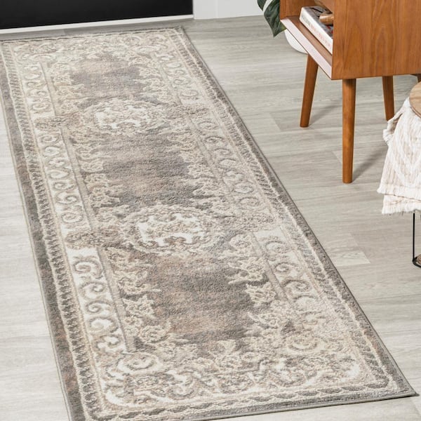 JONATHAN Y Rosalia Cottage Medallion Beige/Ivory 2 ft. x 8 ft. Runner Rug