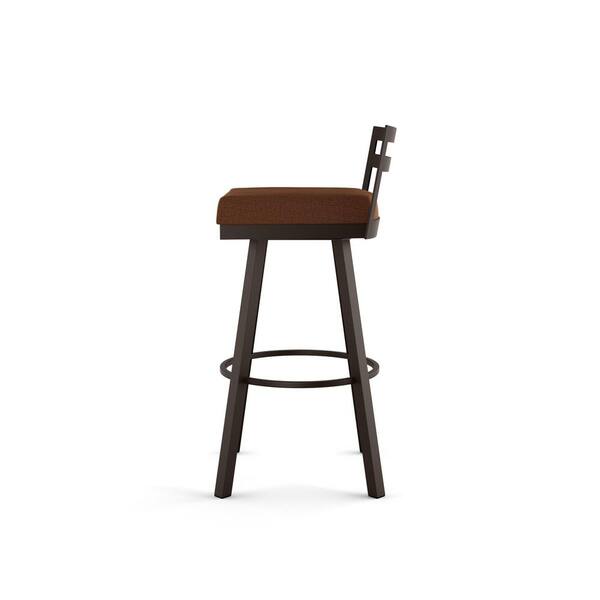 Dark Brown Metal Swivel Counter Stool, Copper Colored Counter Stools