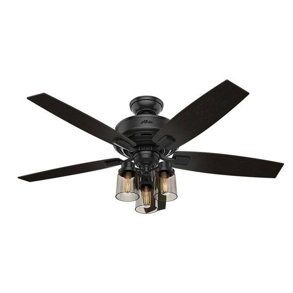 Hunter Bennett 52 in. LED Indoor Matte Black Ceiling Fan Hunter Bennett 52 in. LED Indoor Matte Black Ceiling Fan