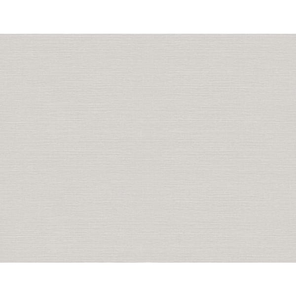 CASA MIA Horizontal Yarns Soft Grey Paper Non-Pasted Strippable Wallpaper Roll (Cover 60.75 sq. ft.)