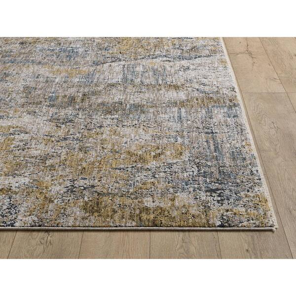 Ivy Gold 2 ft. x 8 ft. Vintage Distressed Runner Rug