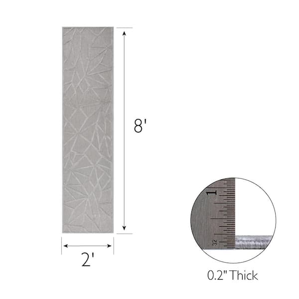 Vennor Contemporary Gray 2 ft. x 8 ft. Geometric Polypropylene Indoor/Outdoor Area Rug Runner Rug