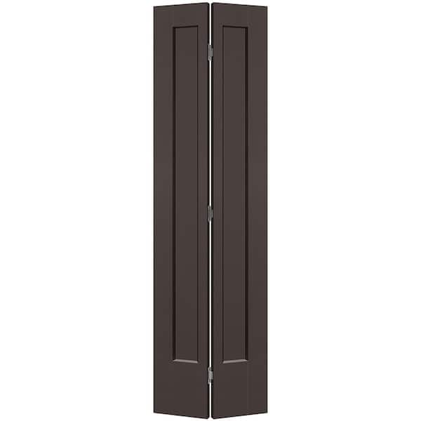 Masonite 24 in. x 80 in. 1-Panel Lincoln Park Hollow Core Willow Wood Molded Composite Bi-Fold Door