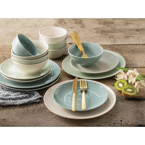 Siterra Artist's Blend 16-Piece Casual Mixed Stoneware Dinnerware Set (Service for 4)
