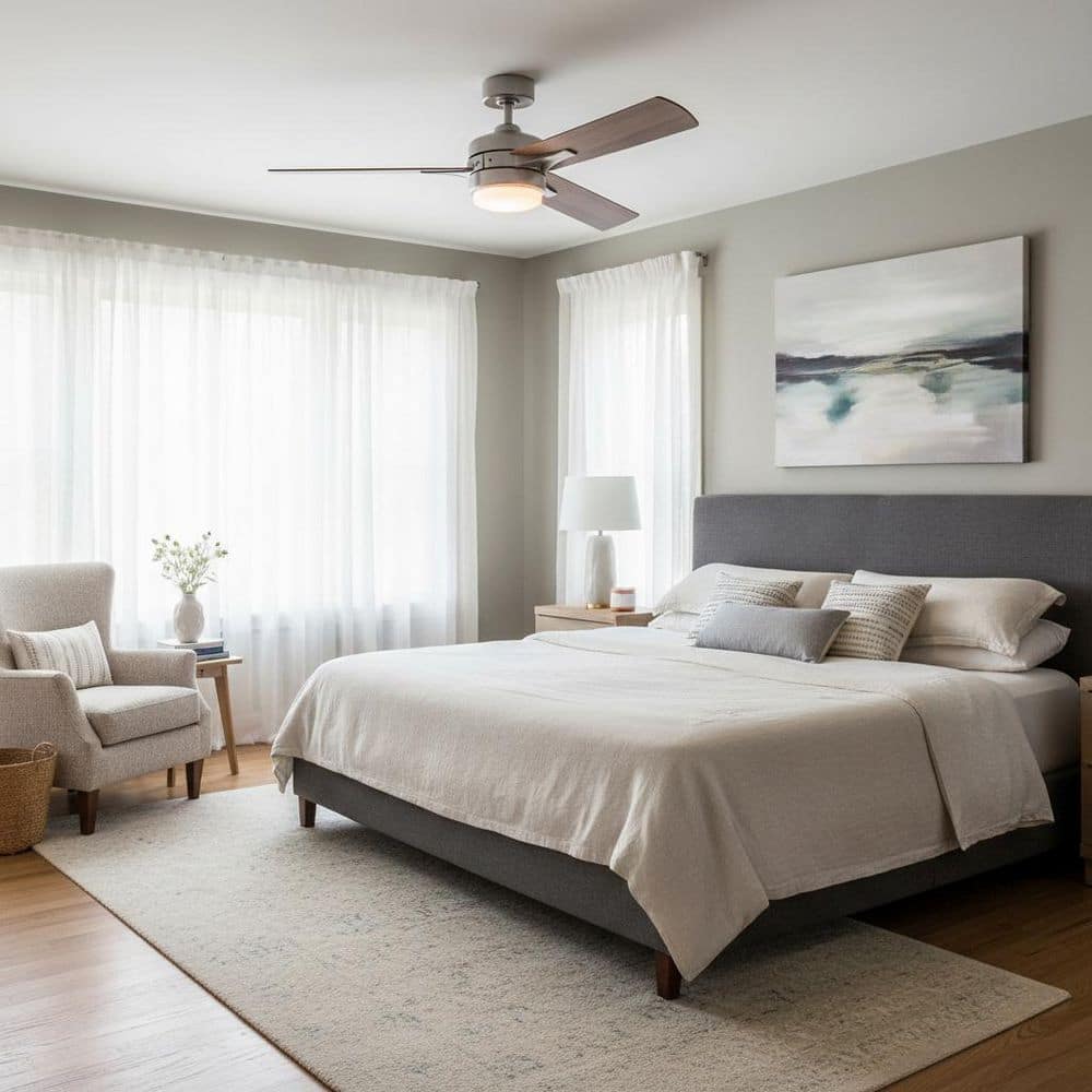 Ventus 52 in. Integrated LED Indoor Pewter Ceiling Fan with Wall Switch price history on PriceWatchPro