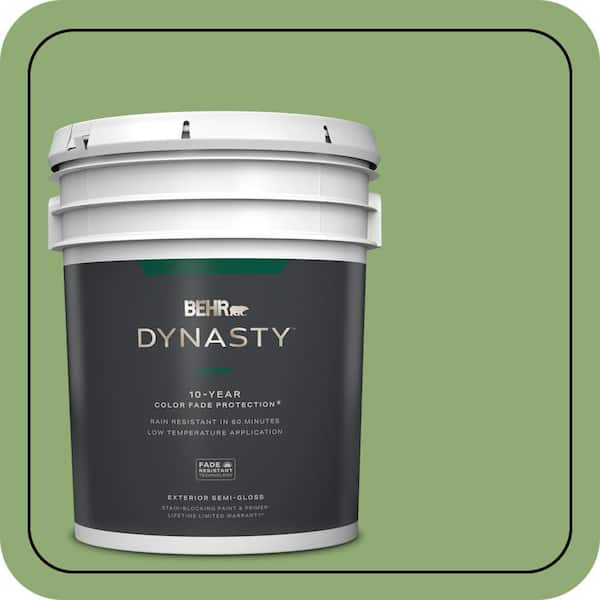 BEHR DYNASTY 5 gal. #430D-5 Geranium Leaf Semi-Gloss Exterior Stain-Blocking Paint & Primer