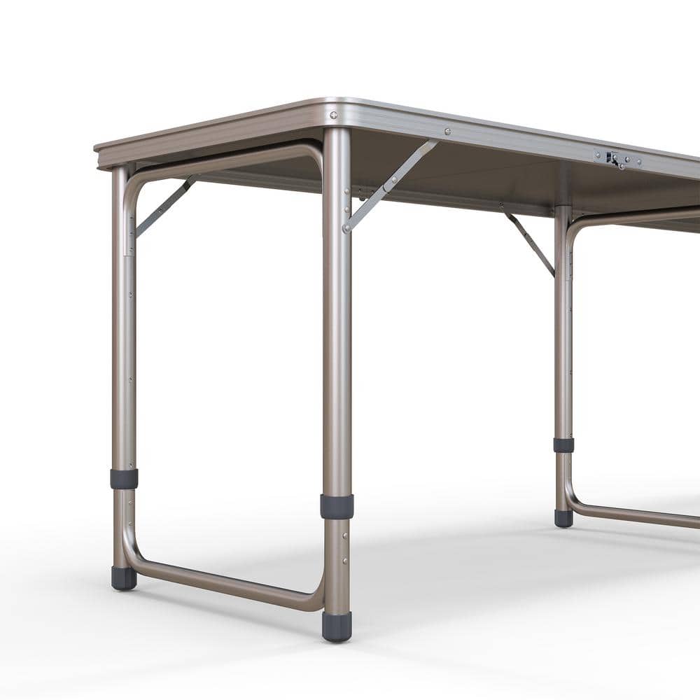 94.5'' Black and Red Aluminum Folding Camping Table