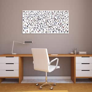 24 in. x 48 in. "Crowd" Frameless Free Floating Tempered Glass Panel Graphic Wall Art
