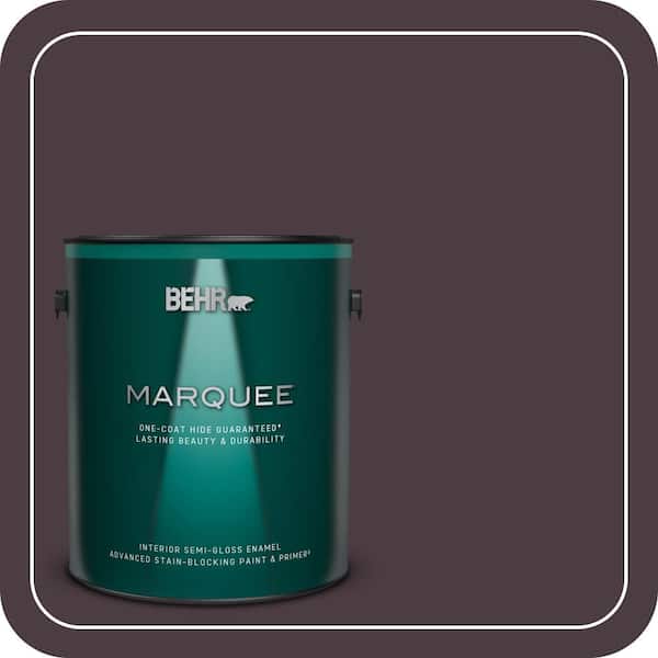 BEHR MARQUEE 1 gal. #T18-04 Nocturne Shade Semi-Gloss Enamel Interior ...