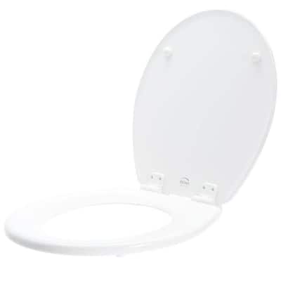 Richfield Lift-Off Never Loosens Round Closed Front Toilet Seat in White