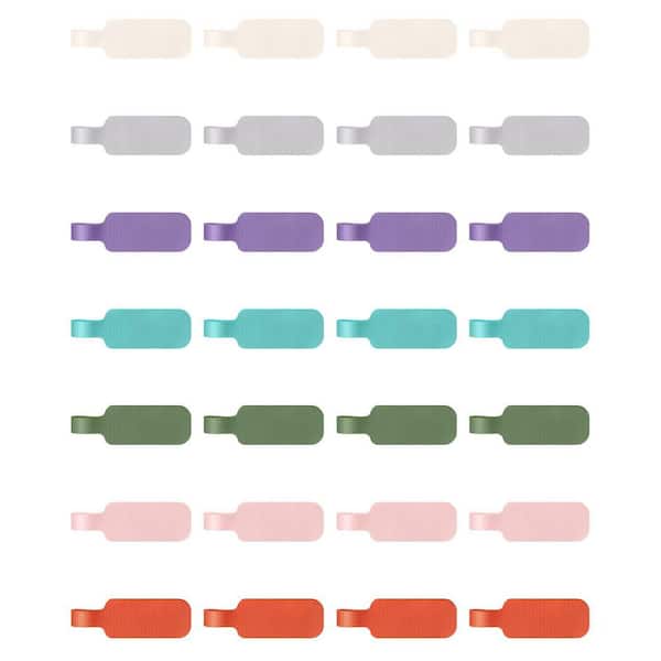 Trilancer Large Size Cable Cord Labels Multicolored Reusable Handwriting Cable Tags for Organizing Wires 35 Pieces