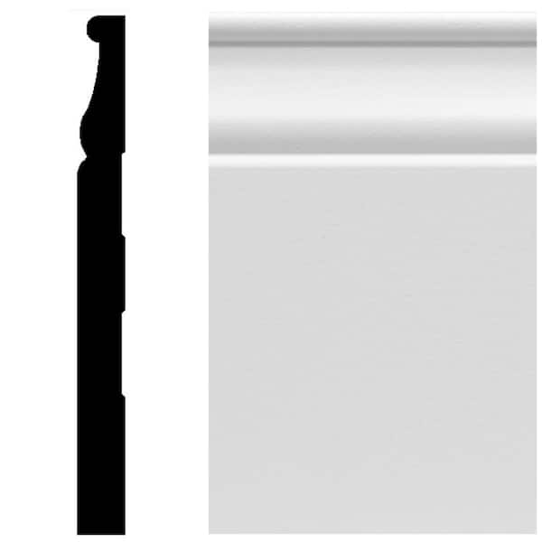 8829 1/2 in. x  5 1/4 in. x  96 in. Colonial Primed MDF Baseboard Moulding (1-Piece − 8 Total Linear Feet)