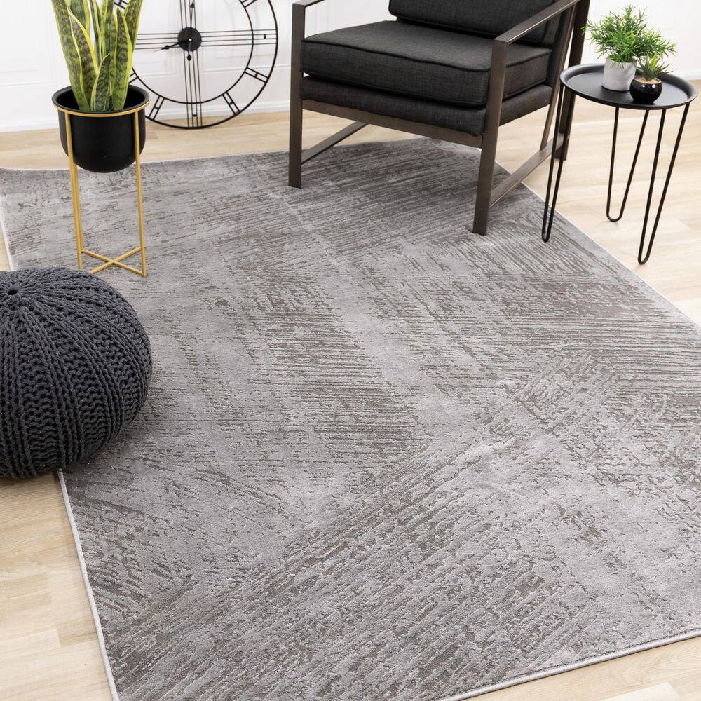 Veran Collections 5 ft. x 8 ft. Grey Distressed Indoor Area Rug price history on PriceWatchPro