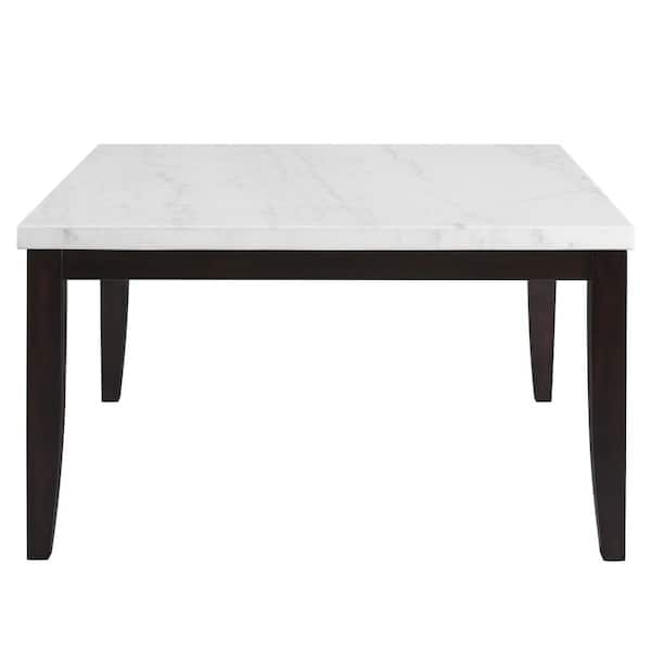 Steve Silver Francis White Marble Square Counter Height Table