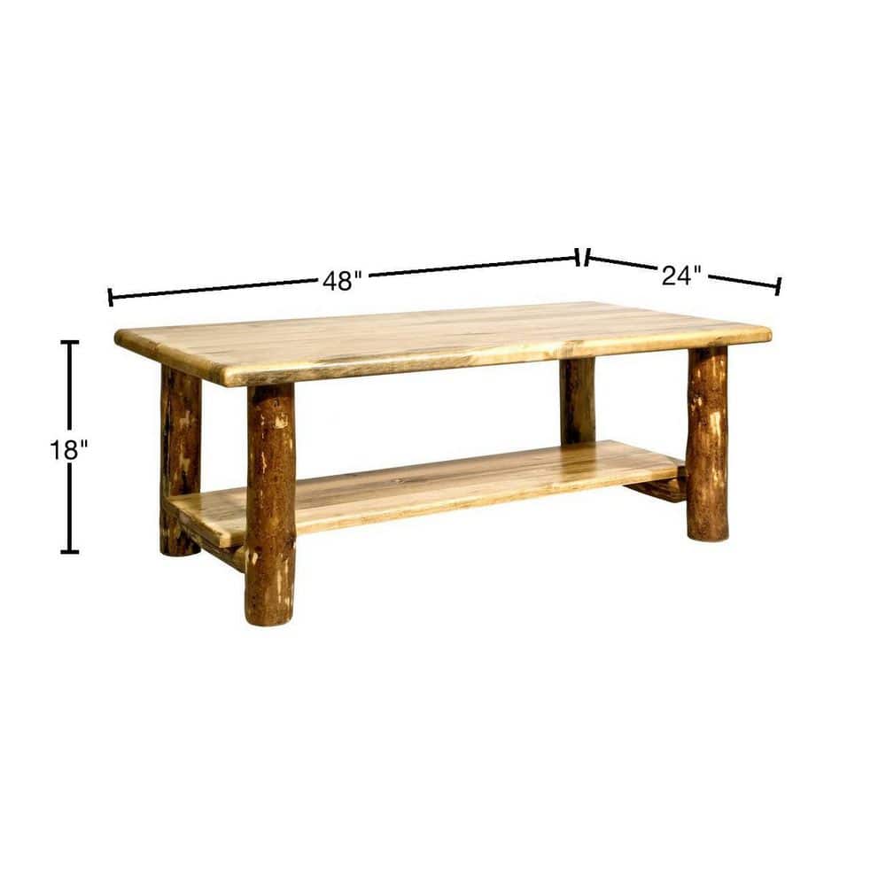 Puritan Pine Rectangular Coffee Table with Underneath Storage