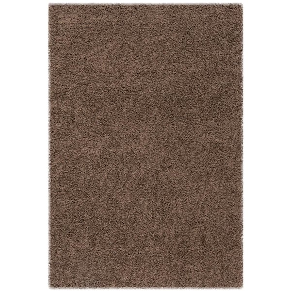 SAFAVIEH Athens Shag Taupe 5 ft. x 8 ft. Geometric Area Rug