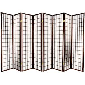 6 ft. Walnut 8-Panel Room Divider