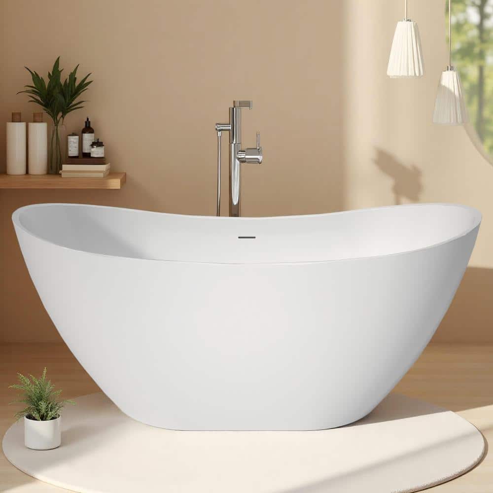 60x29 Inch Acrylic Freestanding Bathtub, White Soaking Tub, Non Slip, Easy Clean, Scratch Resistant,Drain Not Included price history on PriceWatchPro