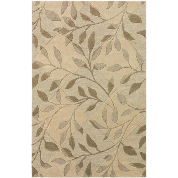 Addison Rugs Ascot 21 Diamond Floral Ivory 3 ft. 6 in. x 5 ft. 6 in. Area Rug