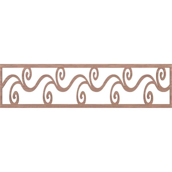 Ekena Millwork Tilden Fretwork 0.25 in. D x 47 in. W x 12 in. L Walnut Wood Panel Moulding