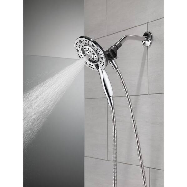 Delta In2ition 2-in-1 Shower Head With Handheld - 4 Spray, Chrome, Detachable Hose (Model 58467)