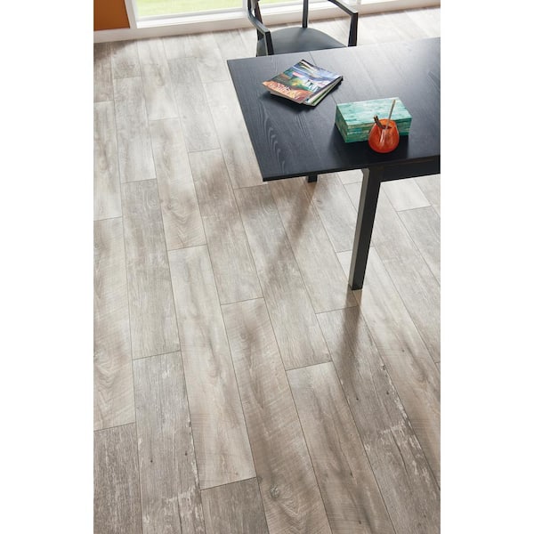 Take Home Sample - Grizzly Weathered Gray Oak Waterproof Laminate Floor Tile Flooring