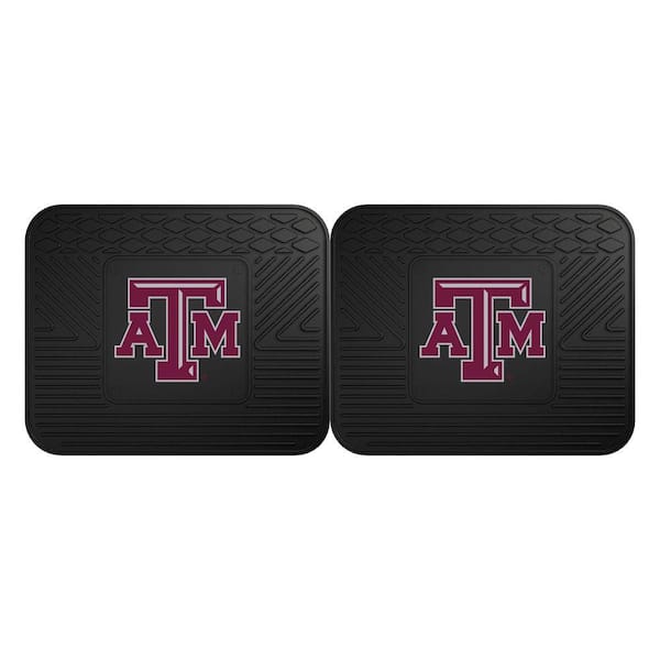 FANMATS NCAA Texas A&M University Black Heavy Duty 2-Piece 14 in. x 17 in. Vinyl Utility Mat