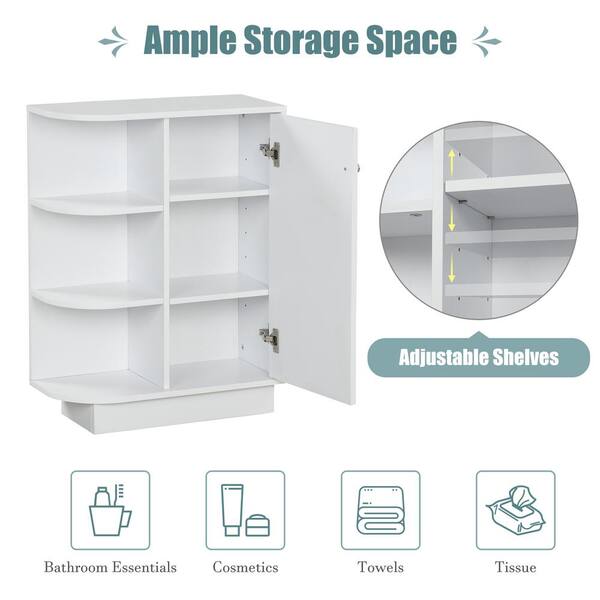 Slab 63'' W x 55.1'' H White Medium Density Fiberboard (MDF) Kitchen  Cabinet Set Ready-to-Assemble