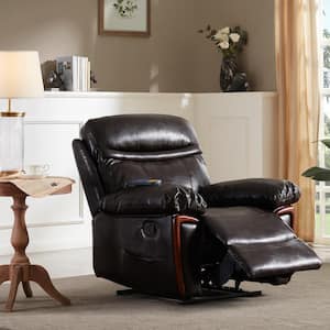 Brown Massage Chair Recliner with Heating and Vibrating Function