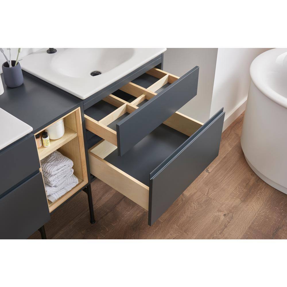 Studio S 24" Dark Gray Wall Mounted Single Bathroom Vanity