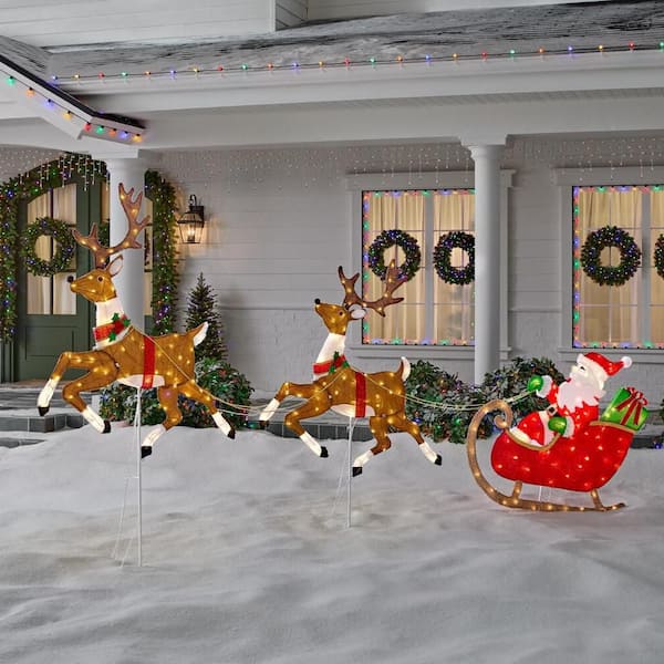 Reviews for Home Accents Holiday 6 ft. Yuletide Lane LED Santa's