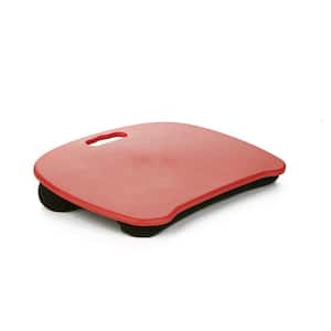 Portable Laptop Lap Desk with Handle, Monitor Holder, Laptop Lap Holder, Built-in Cushion for Comfort, Red