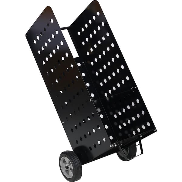 200 lbs. Steel Firewood Cart Fireplace Log Rolling Cart Wood Rack Heavy-Duty in Door Outdoor Rolling Cart