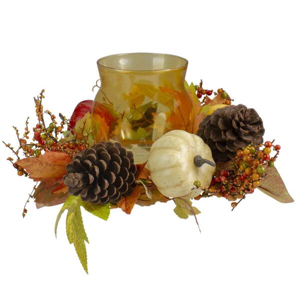 Beige Worth Imports Berry and Acorn Candle Ring