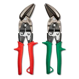 9-1/4 in. Wiss Compound Action Offset Straight and Left/Right Cut Aviation Snip Set (2-Piece)