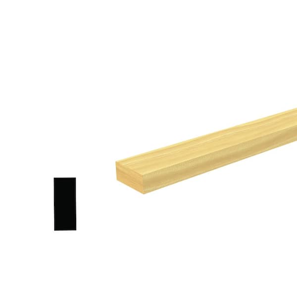 Alexandria Moulding 3/4 in. D x 1-1/2 in. W x 48 in. L Unfinished Pine Wood 1x2 S4S Moulding