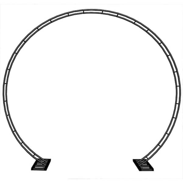 102 in. x 88.8 in. Extra Large Round Wedding Arch Metal Garden Arbor