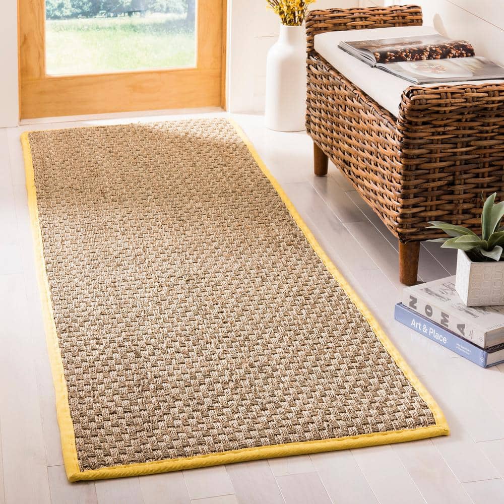 Natural Fiber 3 X 12 Natural/Gold Solid Runner Rug price history on PriceWatchPro