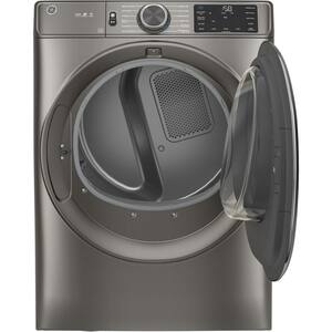 7.8 cu. ft. Smart Satin Nickel Stackable Electric Dryer with Steam and Sanitize Cycle, ENERGY STAR