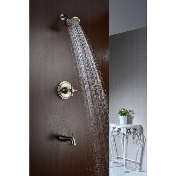 Mesto Series 1-Handle 2-Spray Tub and Shower Faucet in Brushed Nickel (Valve Included) Mesto Series 1-Handle 2-Spray Tub and Shower Faucet in Brushed Nickel (Valve Included)