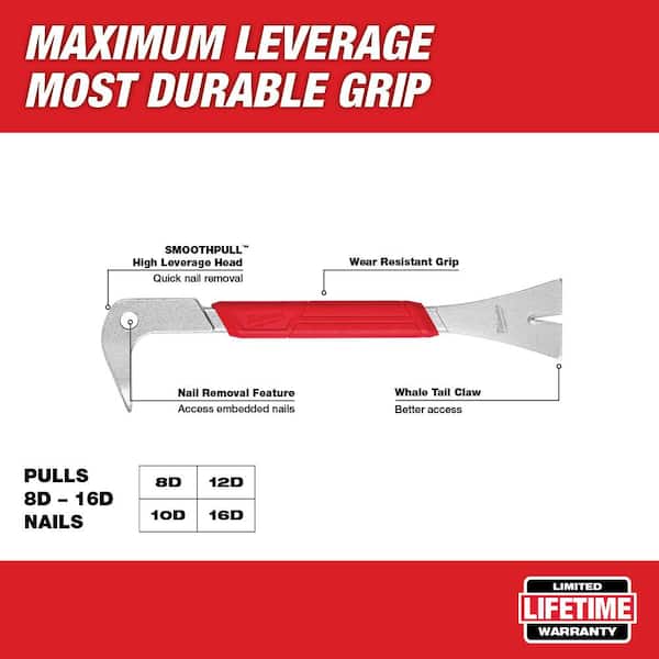 10 in. Molding Puller Pry Bar with 7 in. Rafter Square