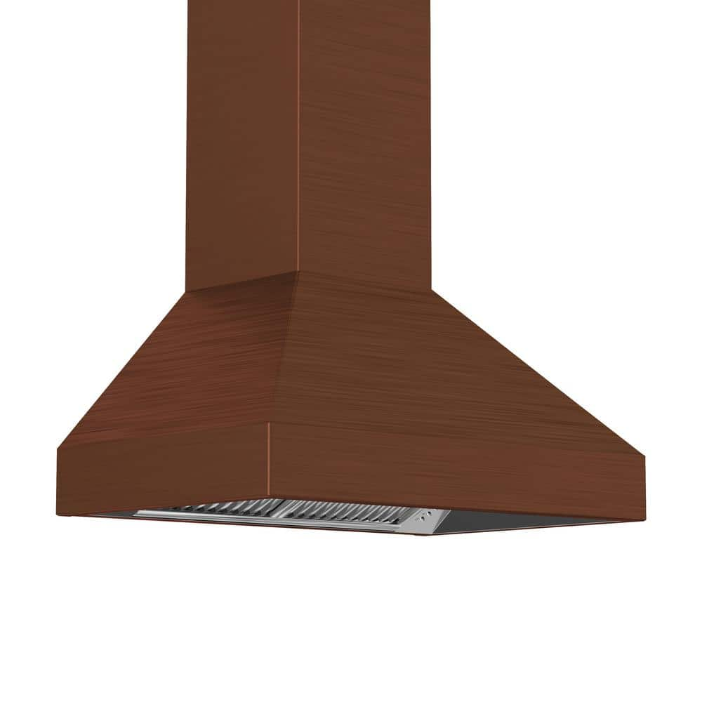 30 in. 400 CFM Ducted Vent Wall Mount Range Hood in Copper -  ZLINE Kitchen and Bath, 8667C-30