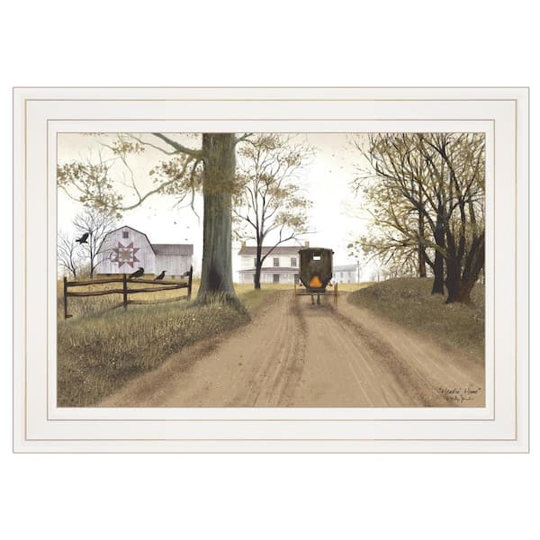 HomeRoots Charlie Headin Home 1-Piece Framed Wall Art 11 in. x 15 in.