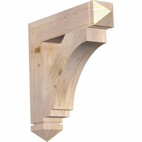 Ekena Millwork 5.5 in. x 30 in. x 30 in. Douglas Fir Imperial Arts and Crafts Smooth Bracket