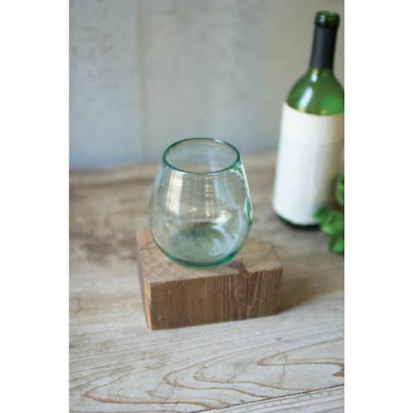 Hand Blown Mexican Stemless Wine Glasses - Set of 6 Glasses with