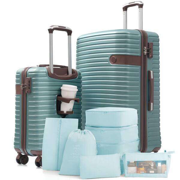小物 merururuqqq Merax 6 or more Bags 10Piece Blue ABS Hardshell Dual Spinner