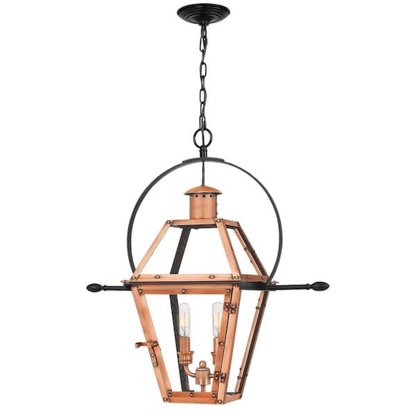 Rue De Royal 2-Light Copper Outdoor Pendant Light