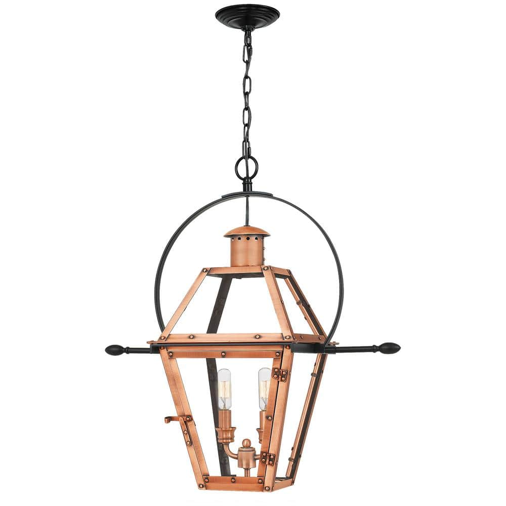 Quebec Lantern Pendant Rustic Outdoor Gas or Electric Copper Antique  Vintage Light Fixtures Individually Handcrafted for Excellence 