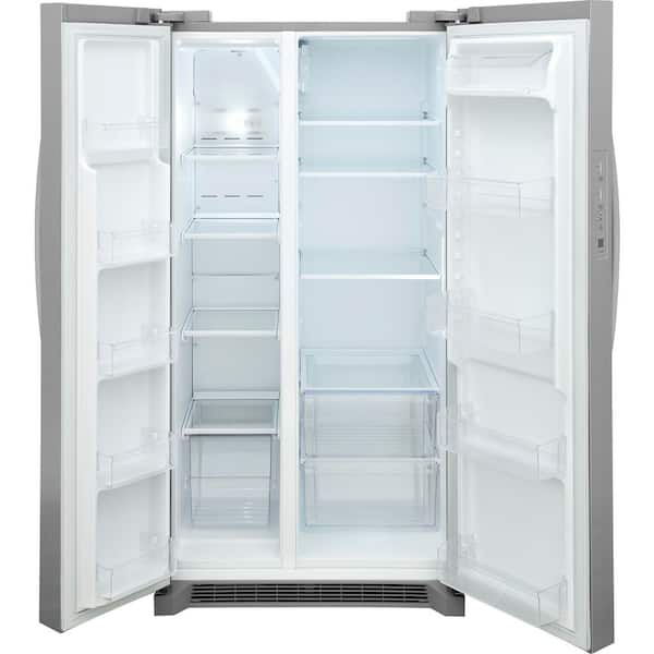 36 in. 26 cu. ft. Standard Depth Side-by-Side Refrigerator in Stainless Steel with CrispSeal Crispers